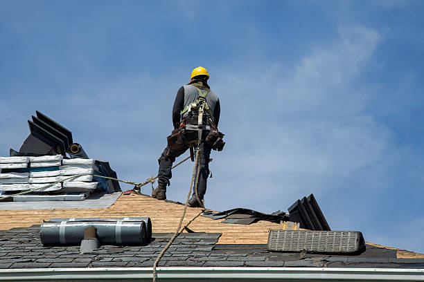 Professional Gutter Installation technician working in Napoleon, MO
